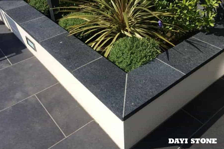 Black Grantie Natural Stone Copings-Natural Granite Flat Double Coping Stone